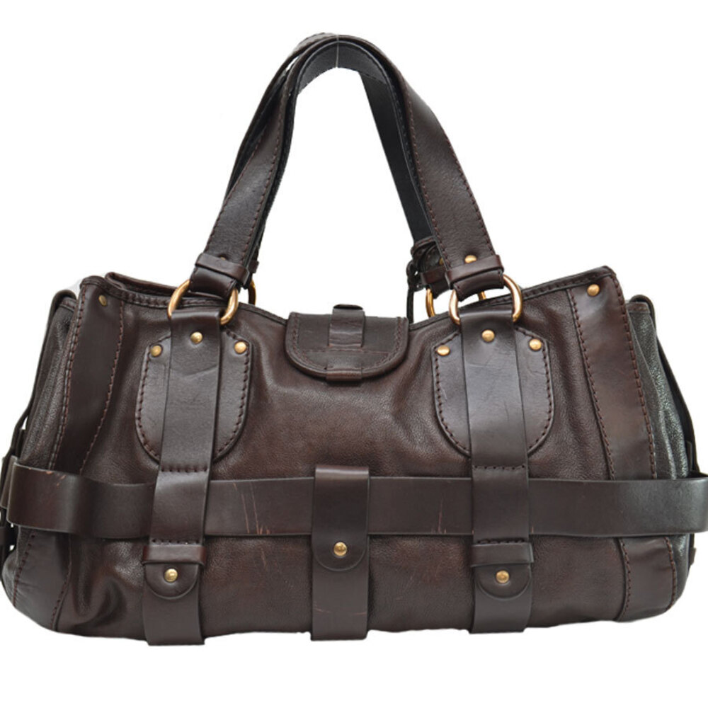 Chloe Kerala handbag chocolate brown metal accents classic - Picture 3 of 3